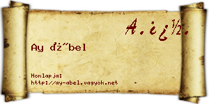 Ay Ábel névjegykártya
